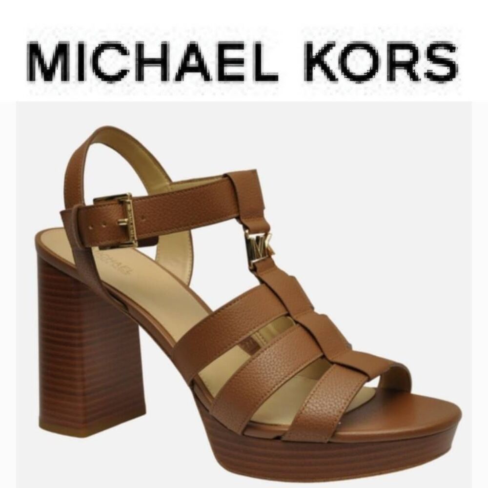 Michael Kors Reed Platform Sandal-  Cognac
